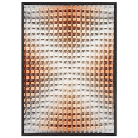 Rilievo cromodinamico - Op Art - Dadamaino 70x100 cm / 28x40 inches Framed Art Print – Black Wooden Frame