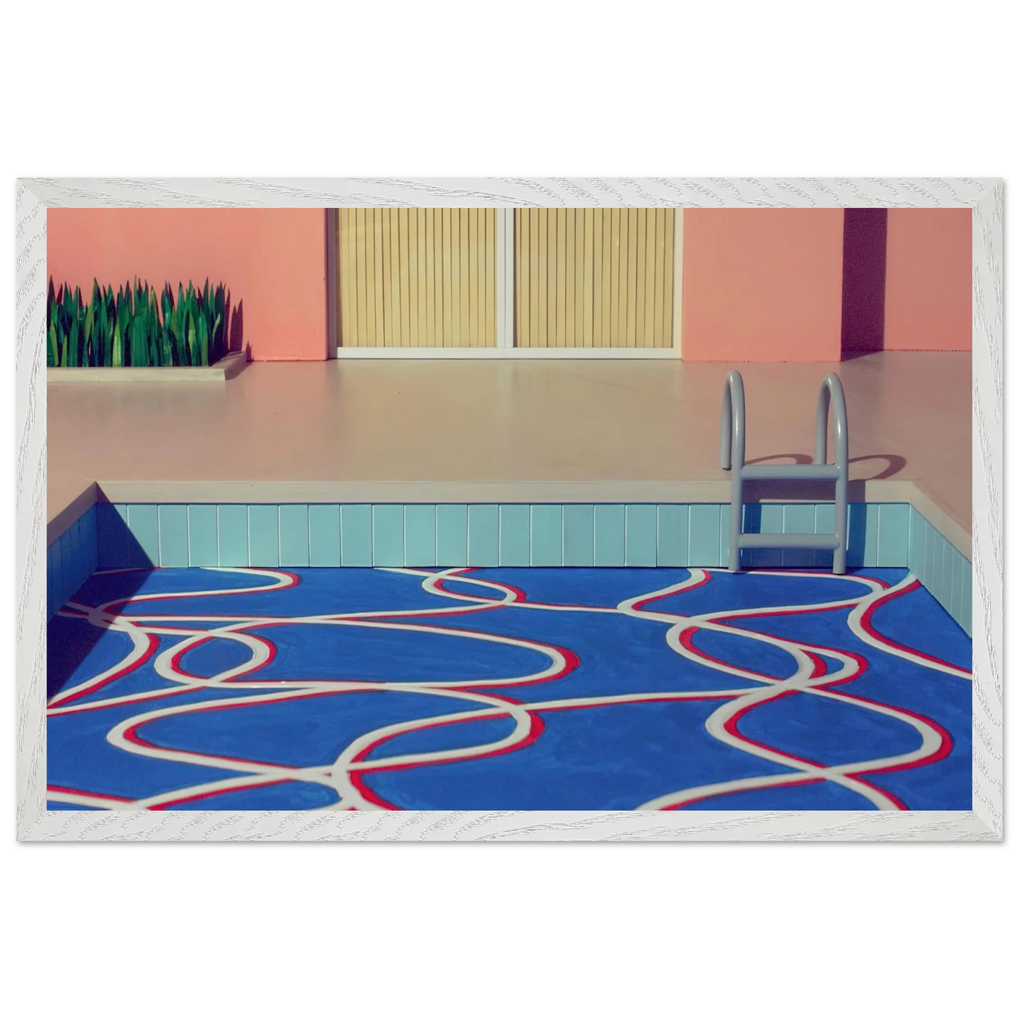 David Hockney - David Hockney Wall art - A2 (42 x 59.4  cm) - Premium Wooden Framed Poster With Fine Art Paper-canvas - White frame