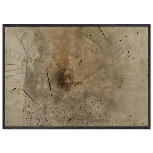 Variations III 29 - Abstract Expressionism - John Cage 70x100 cm / 28x40 inches Framed Art Print – Black Wooden Frame