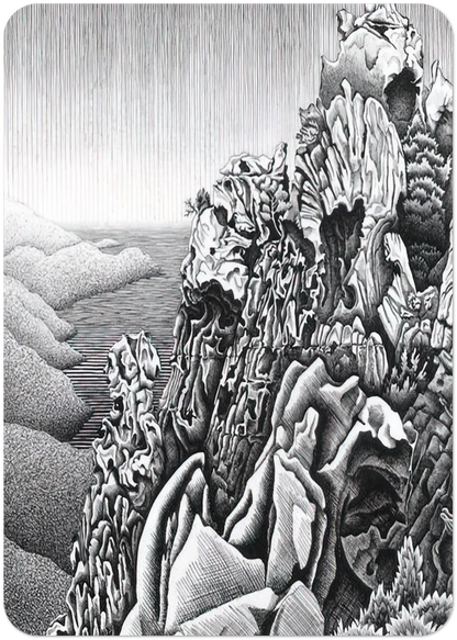 CALANQUES DE PIANA By MC Escher Pack of 10 Post Cards | MC Escher Post Cards | A6 (10.5 x 14.8 cm) - 4.1 x 5.8 inches