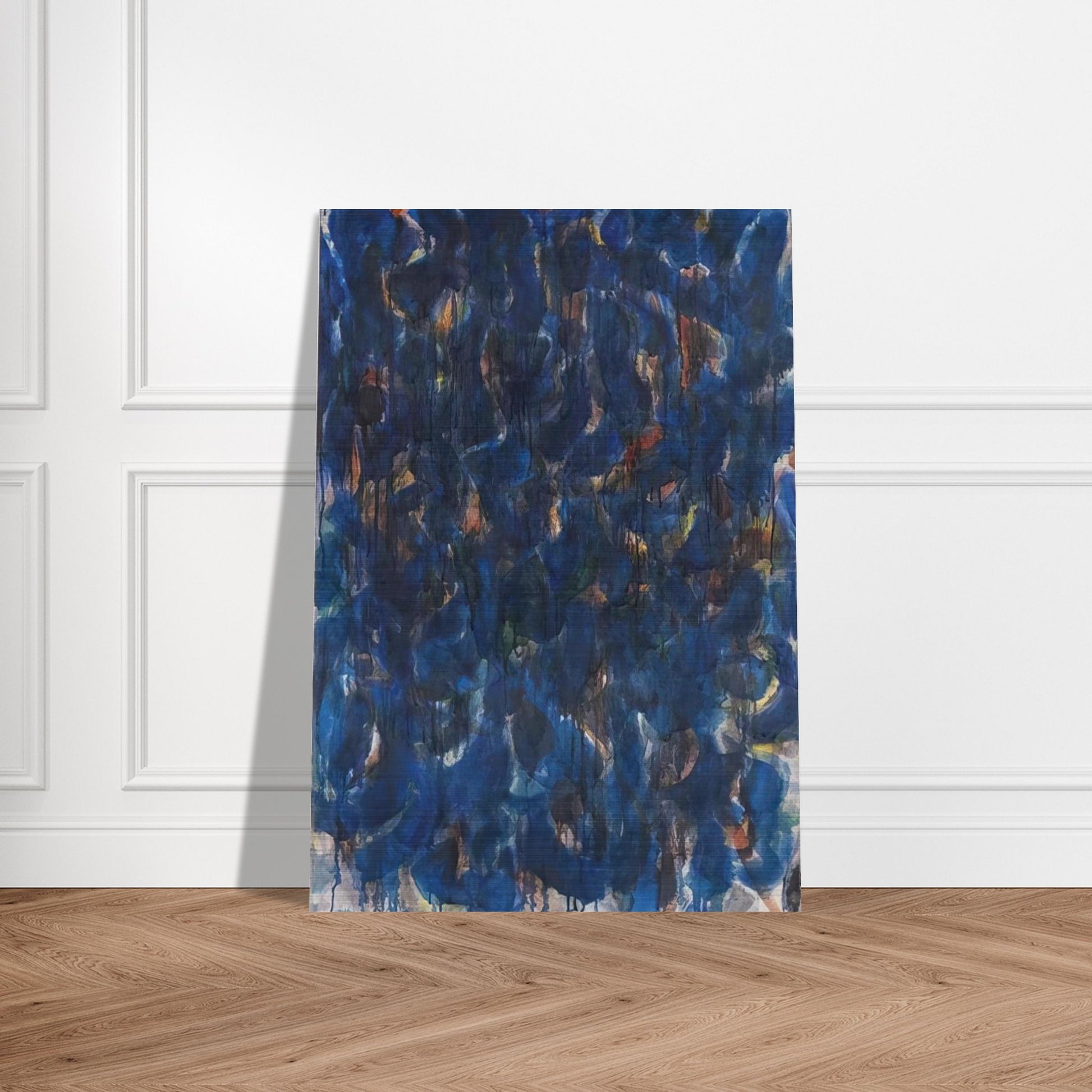 Blue and Red - Sam Francis Brushed Aluminum Print - 70x100 cm / 28x40 inches | Sam Francis Aluminum Print | Sam Francis Prints