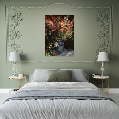 Gladiolas in a Vase - Pierre-Auguste Renoir Brushed Aluminum Print - 70x100 cm / 28x40 inches | Pierre-Auguste Renoir Aluminum Print | Pierre-Auguste Renoir Prints