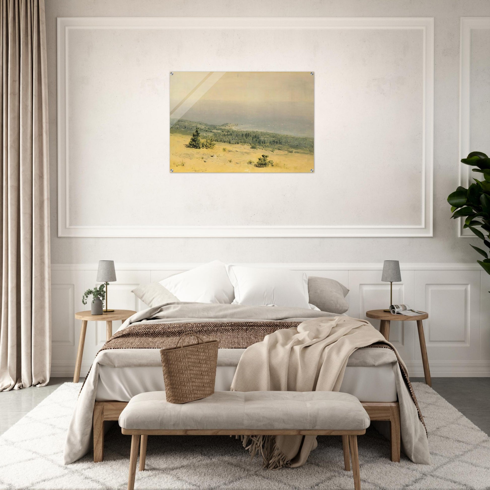 View of the beach and sea from the mountains. Crimea - Arkhyp Kuindzhi Acrylic Print - 70x100 cm / 28x40″ inches | Arkhyp Kuindzhi Wall Art | Arkhyp Kuindzhi Prints
