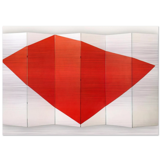 Correspondence Red-White, side B - 1966 - Leon Polk Smith Brushed Aluminum Print - 70x100 cm / 28x40 inches | Leon Polk Smith Aluminum Print | Leon Polk Smith Prints