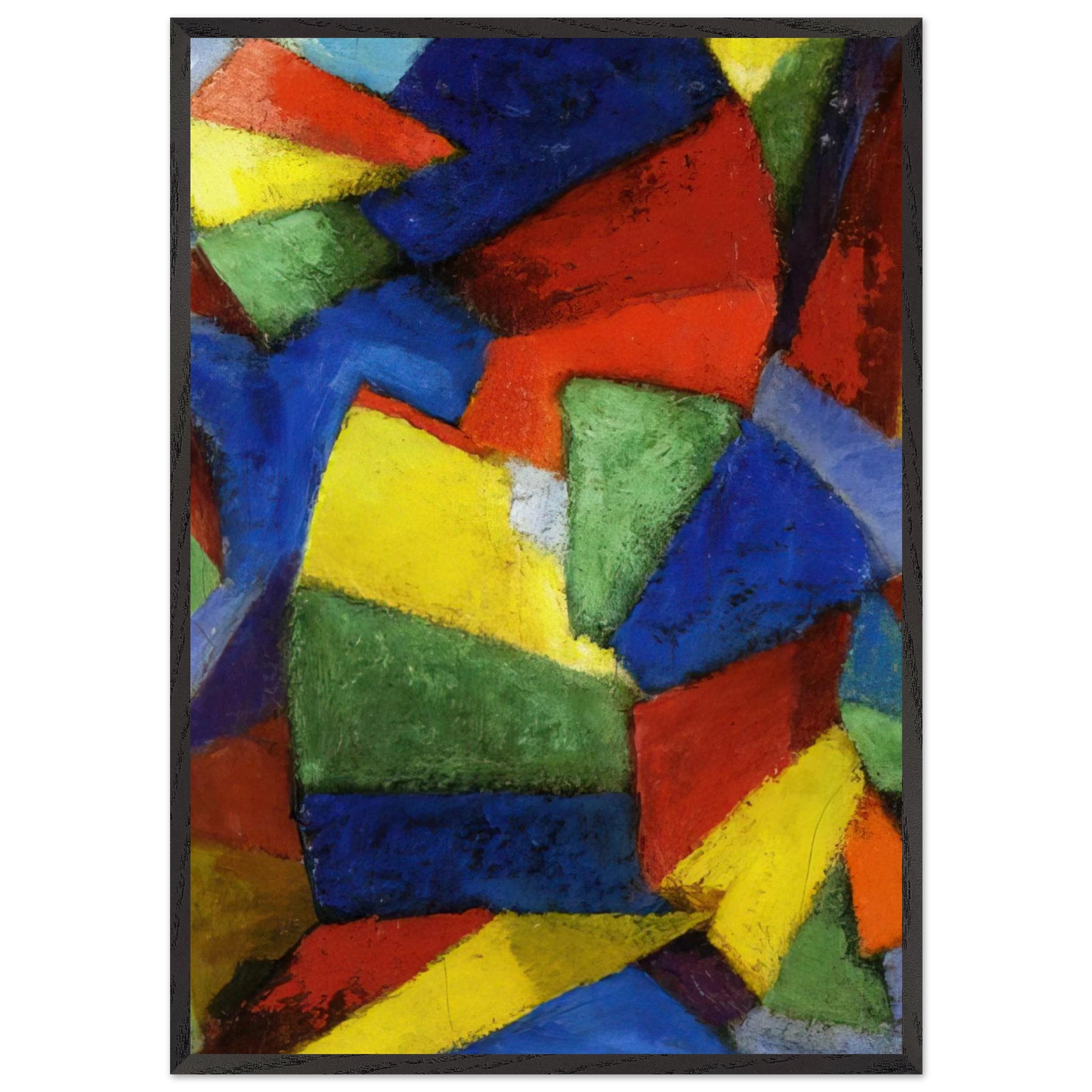 Synchromy in Blue-Violet - 1912 - Morgan Russell 70x100 cm / 28x40 inches Framed Art Print – Black Wooden Frame