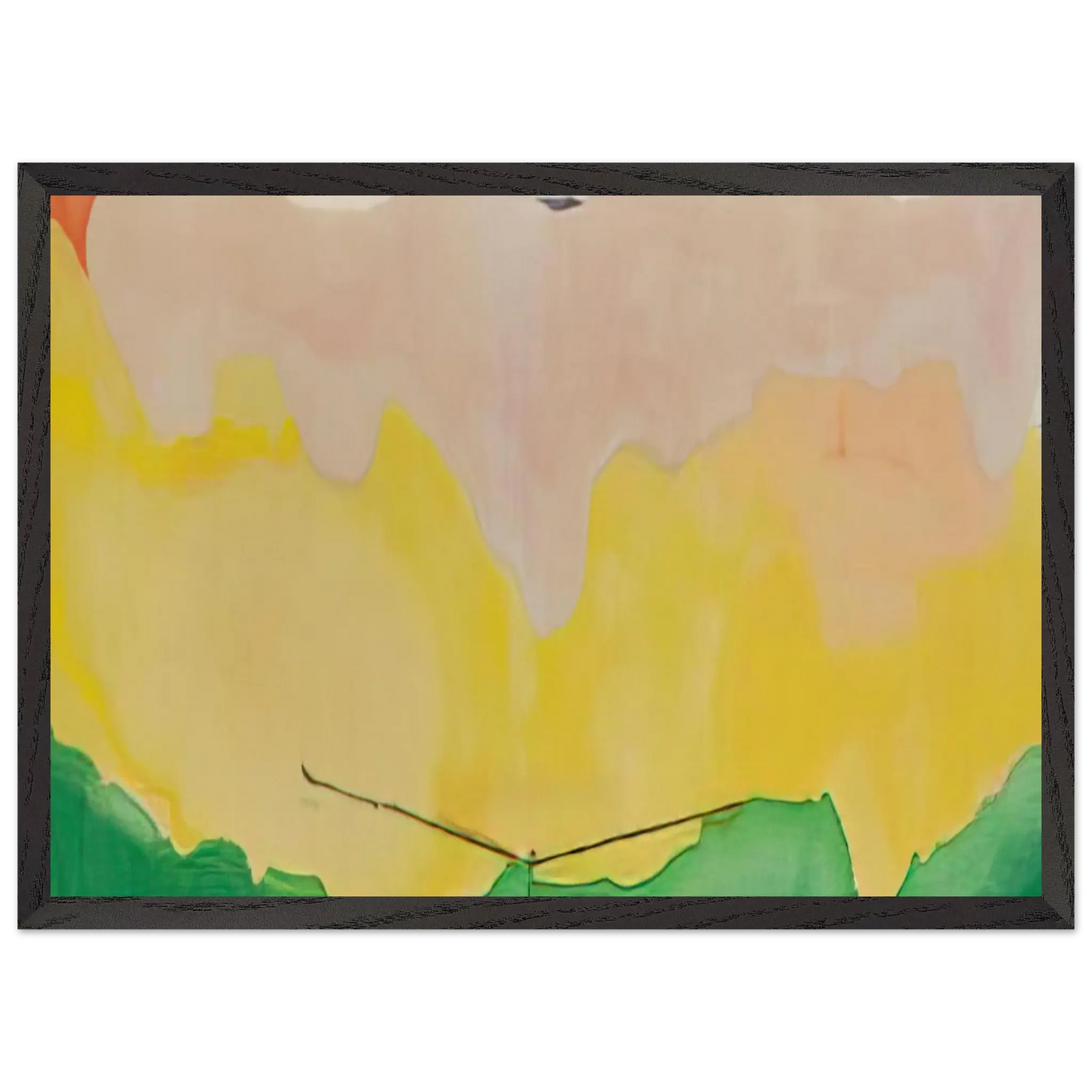 Helen Frankenthaler - Boulevard - 1973 Wall art - 30x45 cm / 12x18 Inches - Premium Wooden Framed Poster With Fine Art Paper - White frame