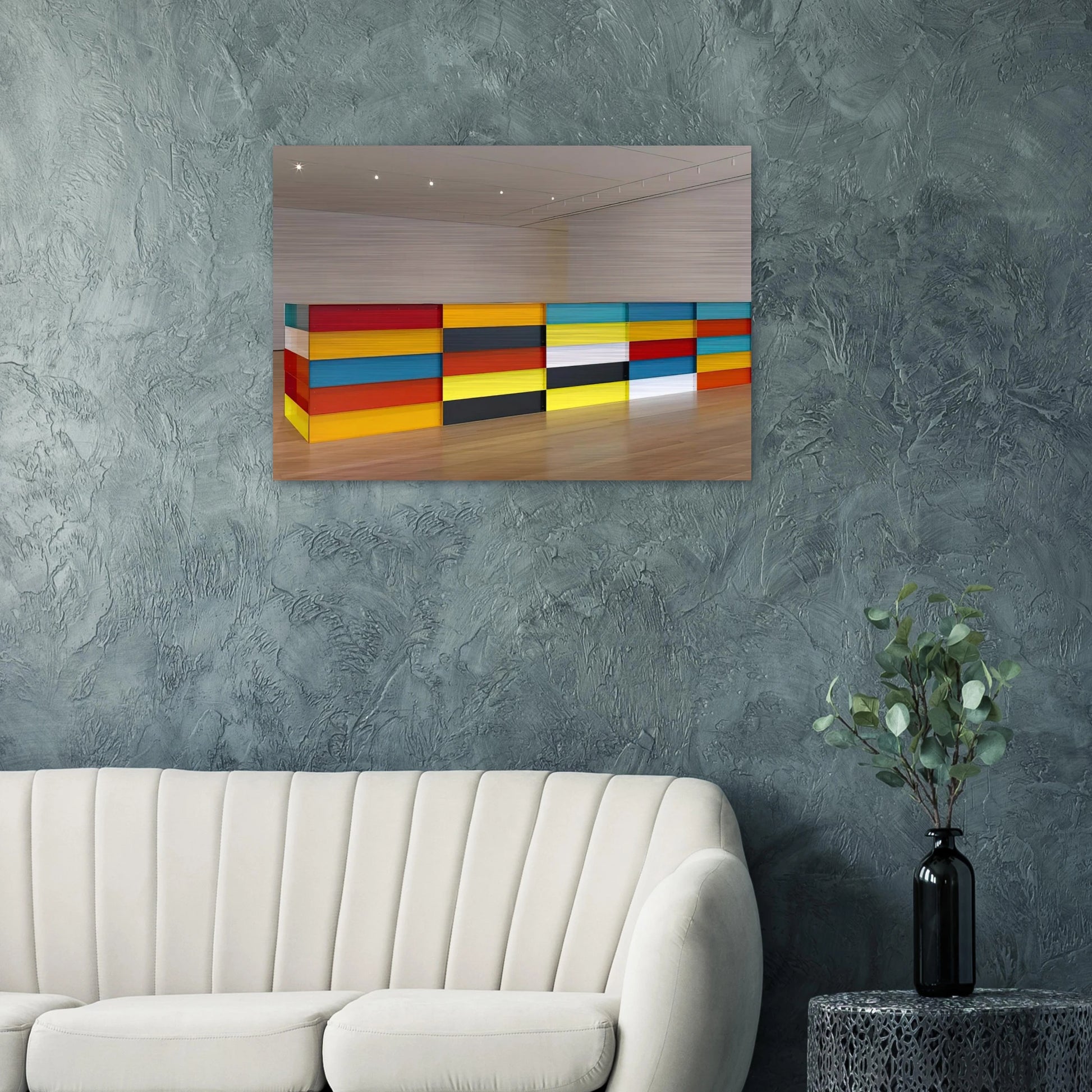 Untitled - 1991 - Donald Judd Brushed Aluminum Print - 70x100 cm / 28x40 inches | Donald Judd Aluminum Print | Donald Judd Prints