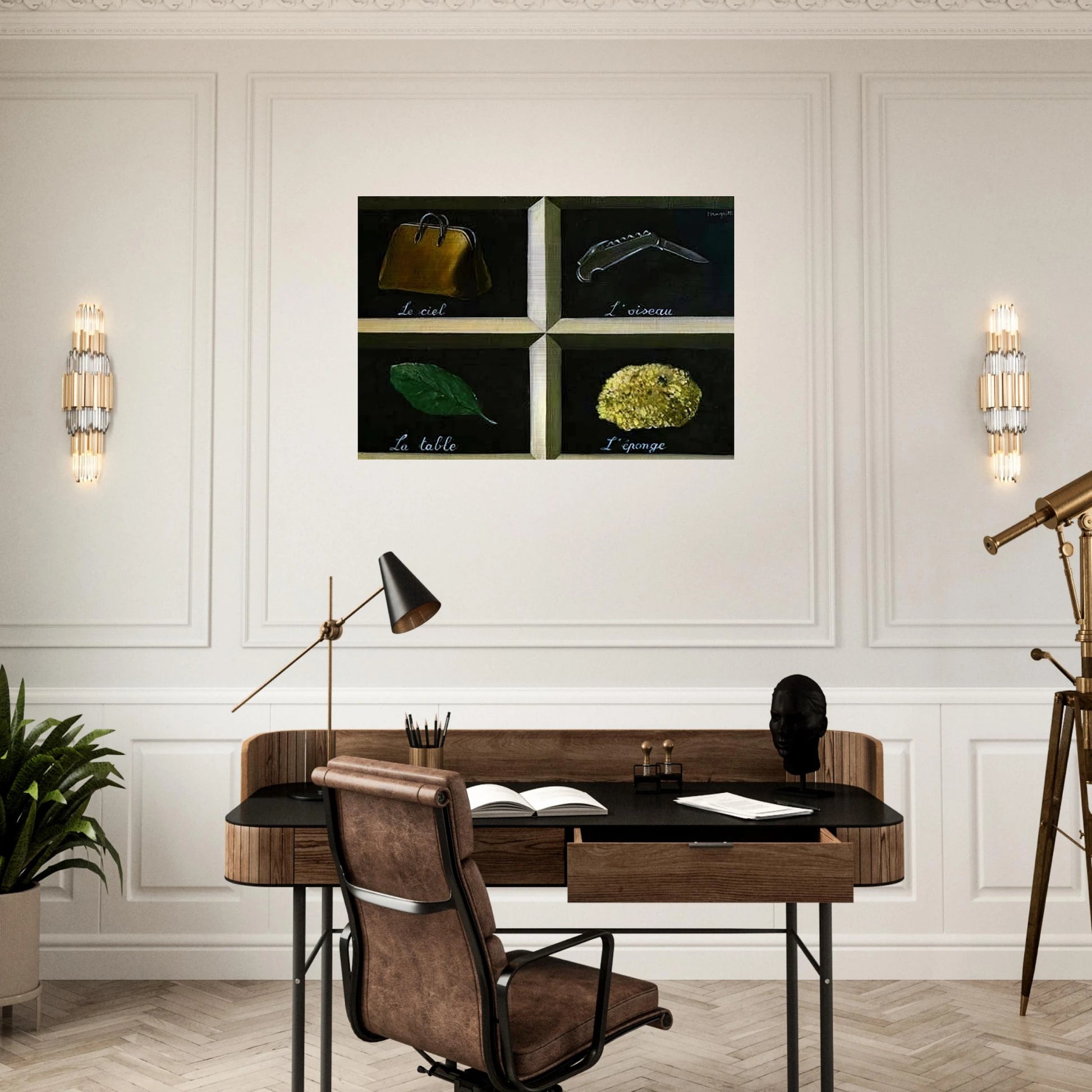 THE INTERPRETATION OF DREAMS 1927 - Rene Magritte Brushed Aluminum Print - 70x100 cm / 28x40 inches | Rene Magritte Aluminum Print | Rene Magritte Prints