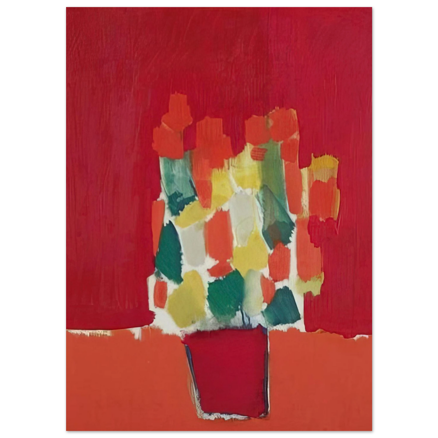 Nicolas de Stael - Fleurs rouges - 1952 Fine Art Poster