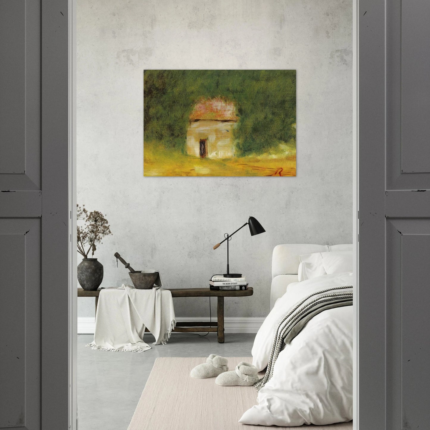 The Little House - Pierre-Auguste Renoir Brushed Aluminum Print - 70x100 cm / 28x40 inches | Pierre-Auguste Renoir Aluminum Print | Pierre-Auguste Renoir Prints