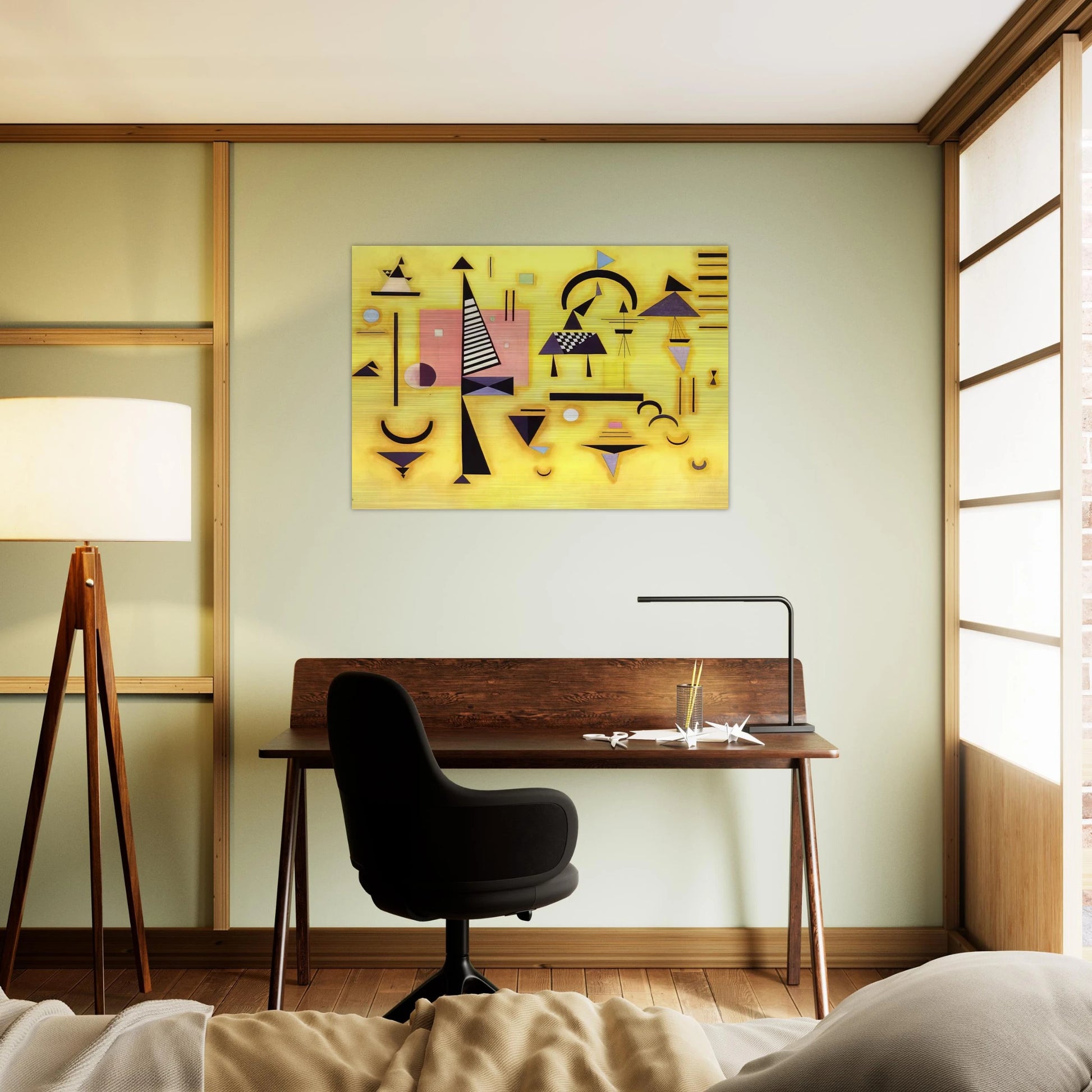 DECISIVE PINK 1932 - Wassily Kandinsky Brushed Aluminum Print - 70x100 cm / 28x40 inches | Wassily Kandinsky Aluminum Print | Wassily Kandinsky Prints
