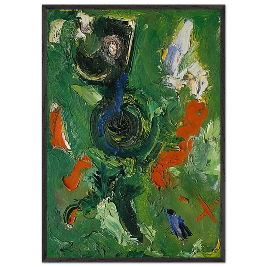 Composition NoV - Hans Hofmann 70x100 cm / 28x40 inches Framed Art Print – Black Wooden Frame