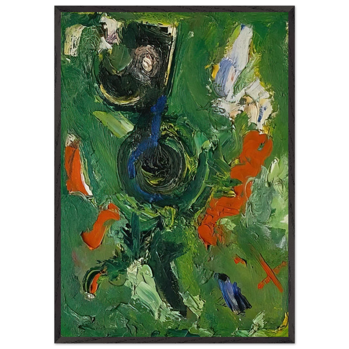Composition NoV - Hans Hofmann 70x100 cm / 28x40 inches Framed Art Print – Black Wooden Frame