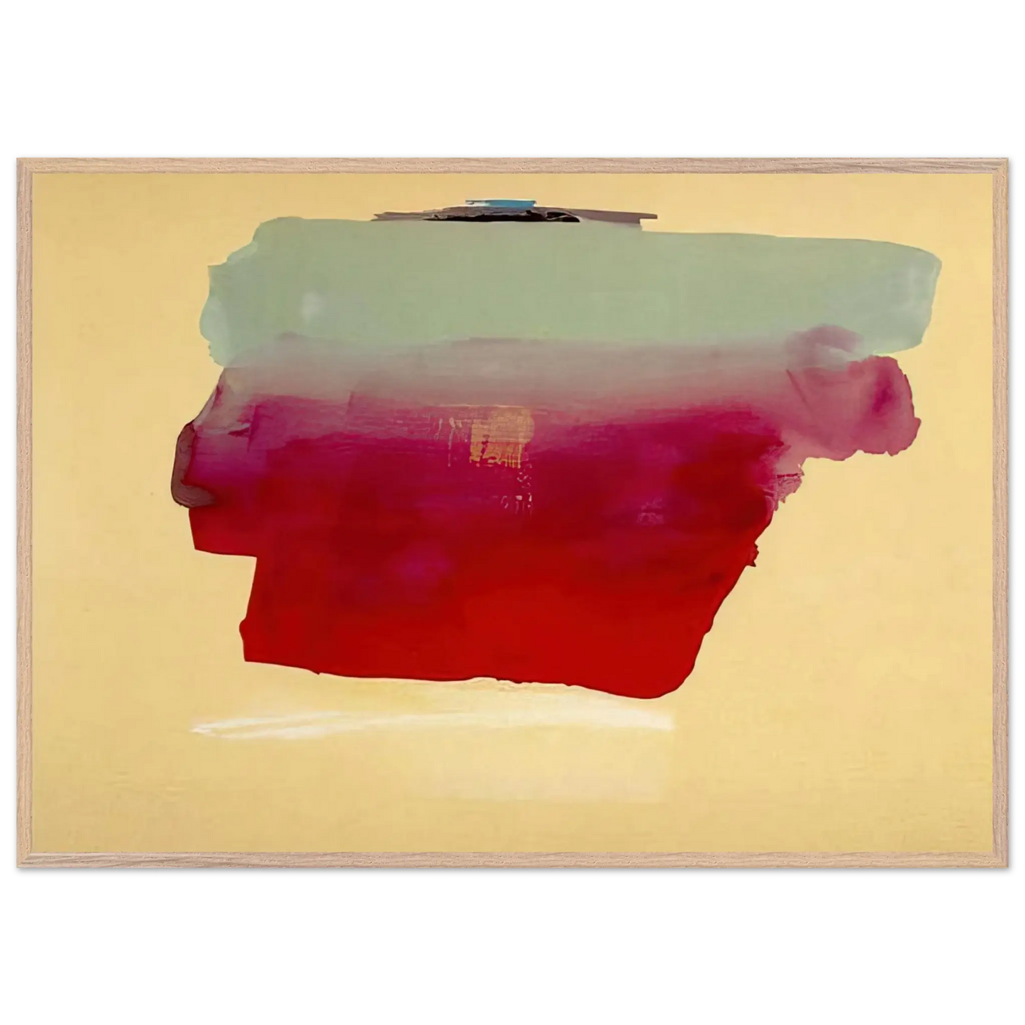 Helen Frankenthaler - Robinson s Wrap - 1974 Wall art - 30x45 cm / 12x18 Inches - Premium Wooden Framed Poster With Fine Art Paper - White frame