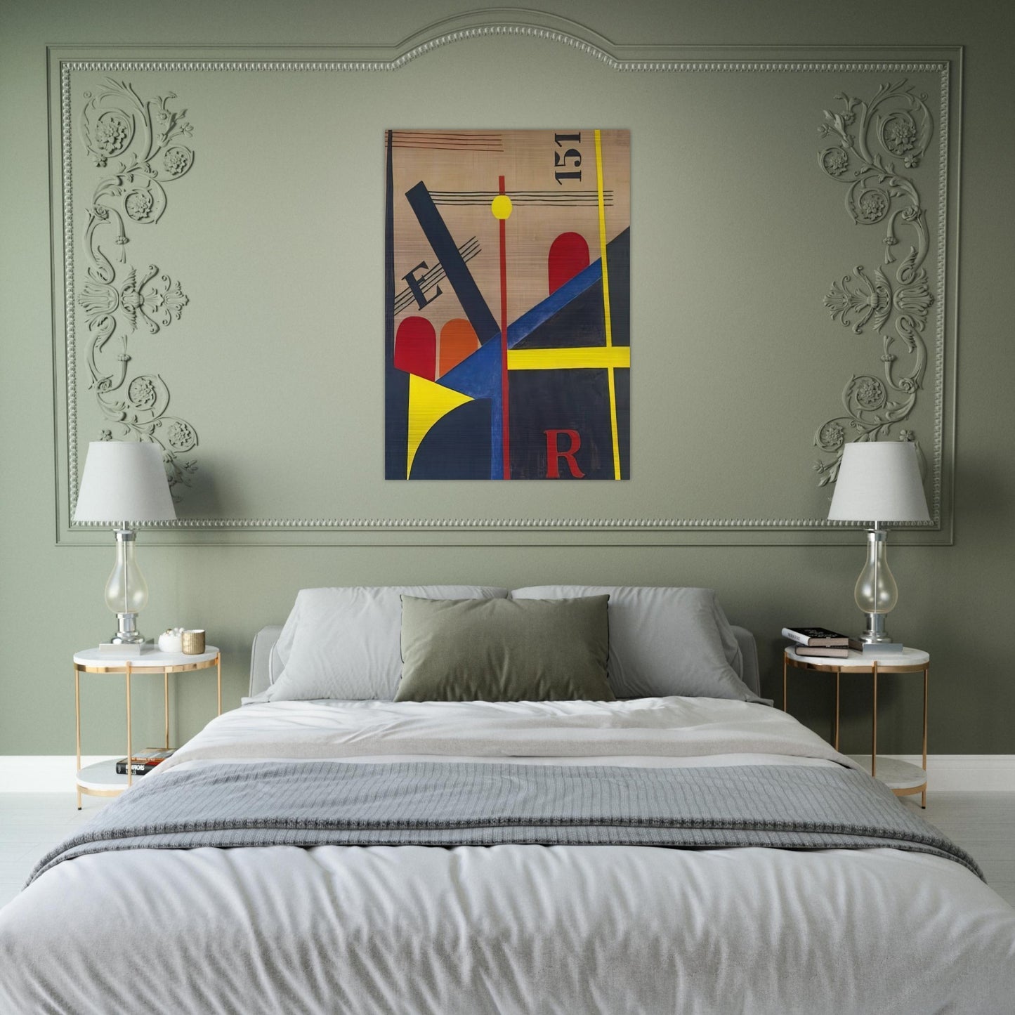 Large painting of the railroad - Laszlo Moholy-Nagy Brushed Aluminum Print - 70x100 cm / 28x40 inches | Laszlo Moholy-Nagy Aluminum Print | Laszlo Moholy-Nagy Prints
