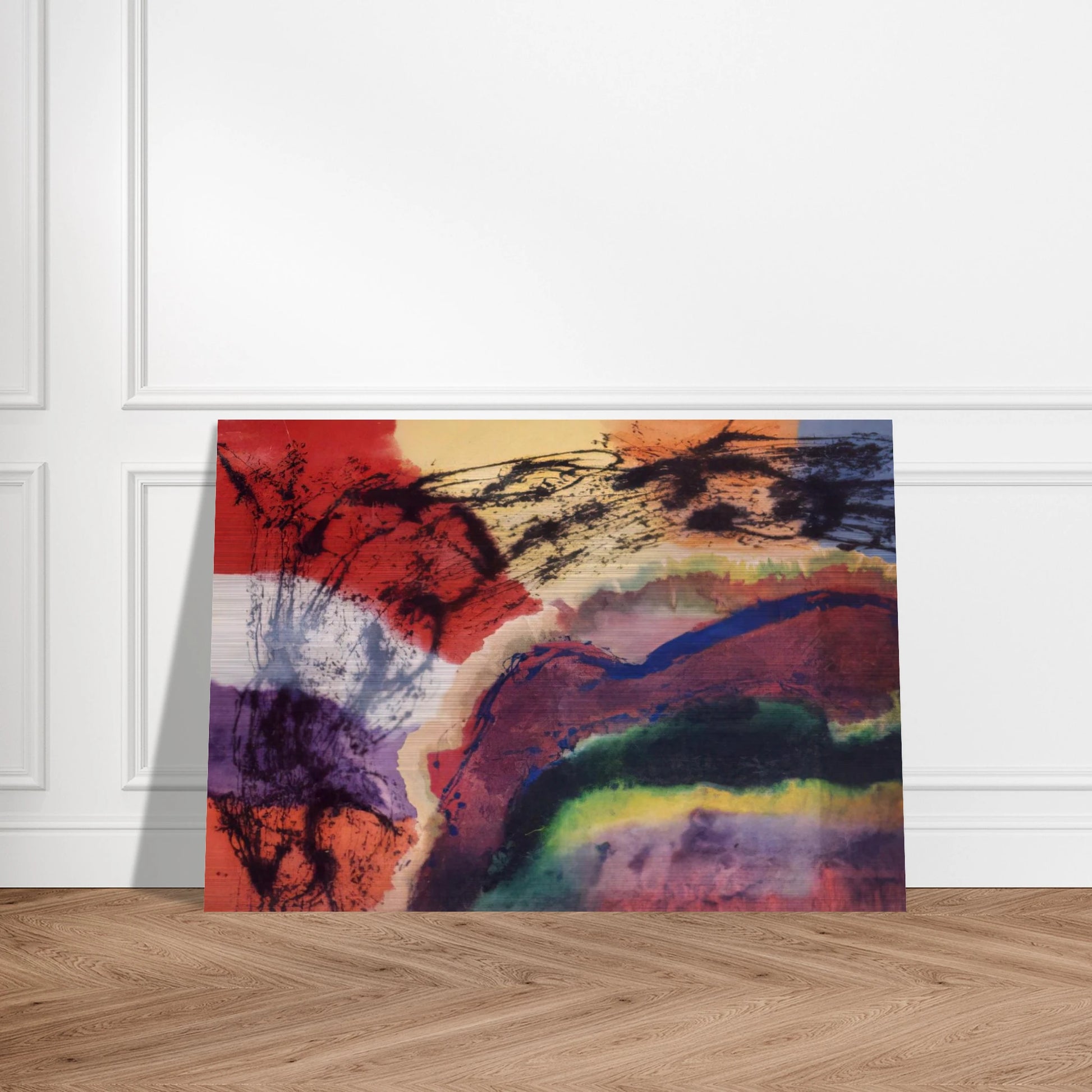 The Storm from Denver to the Bronx - 1970 - Ronnie Landfield Brushed Aluminum Print - 70x100 cm / 28x40 inches | Ronnie Landfield Aluminum Print | Ronnie Landfield Prints
