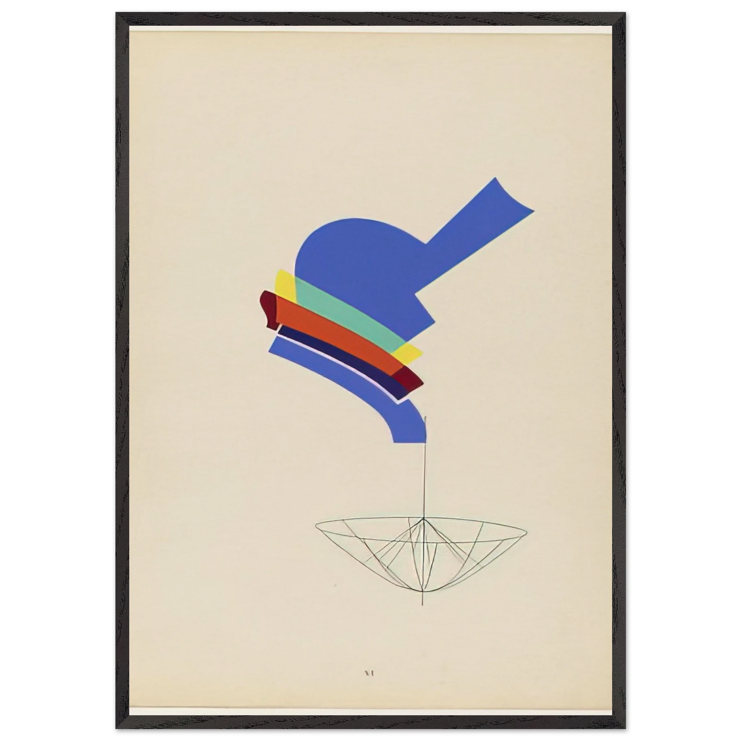 DECANTER FROM THE PORTFOLIO REVOLVING DOORS 1926 - Man Ray 70x100 cm / 28x40 inches Framed Art Print – Black Wooden Frame