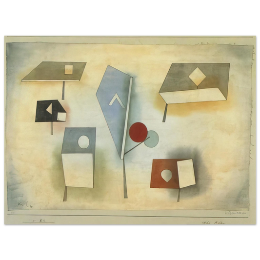 Paul Klee - SIX SPECIES 1921  75x100 cm / 30x40inches Fine Art Poster