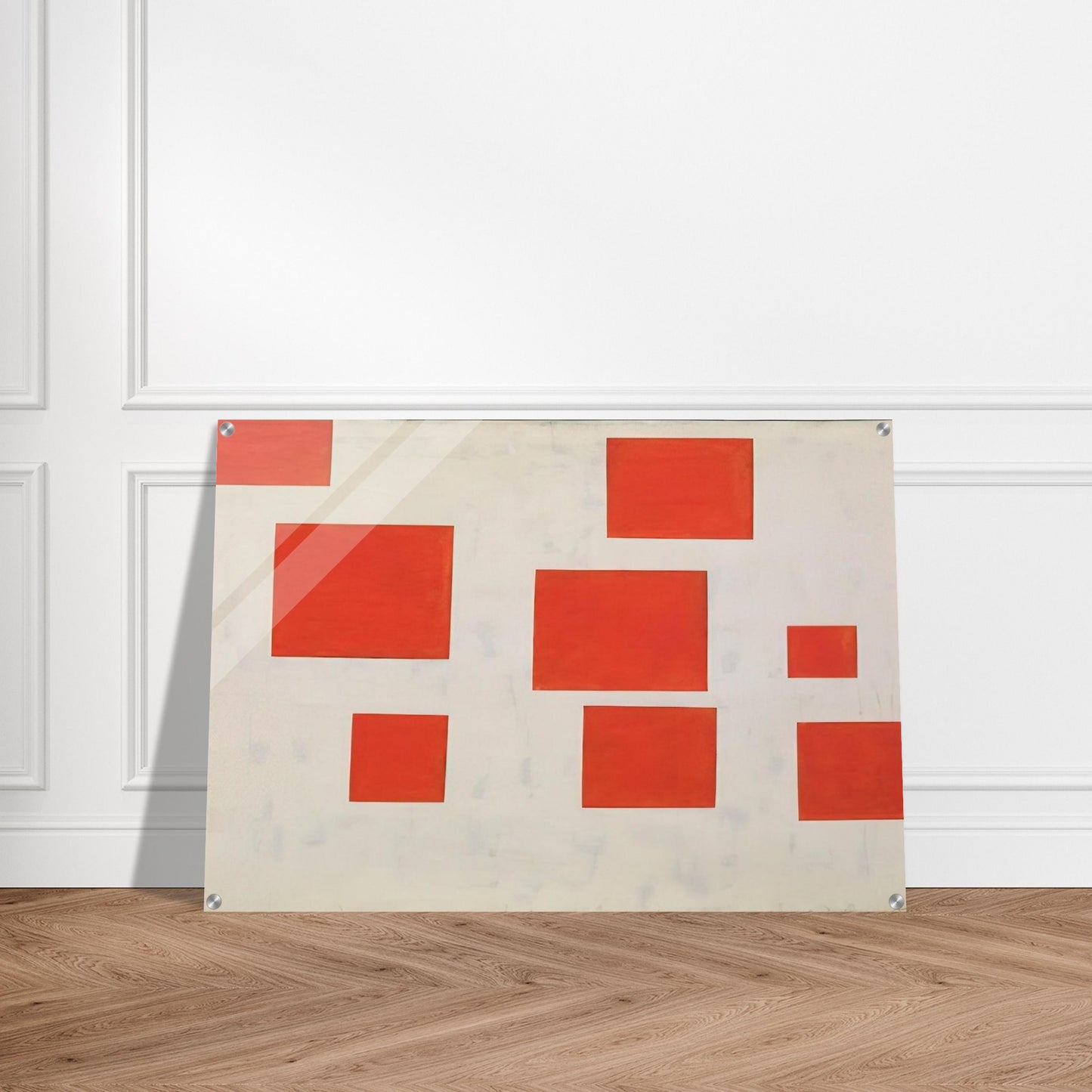 Komposition mit 8 roten Rechtecken Composition with 8 Red Rectangles - 1964 - Blinky Palermo Acrylic Print - 70x100 cm / 28x40″ inches