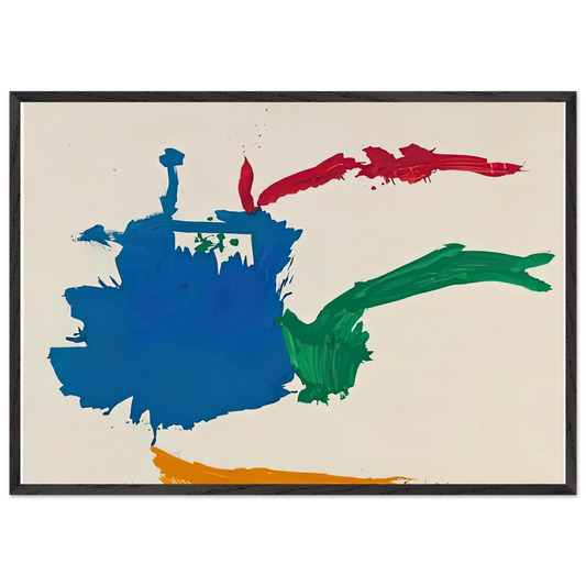 Italian Beach 1960- - Helen Frankenthaler 70x100 cm / 28x40 inches Framed Art Print – Black Wooden Frame