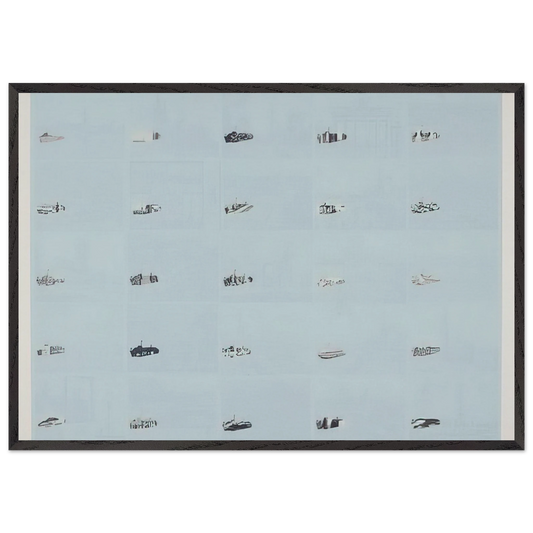 Dusseldorf - 1970 - Dieter Roth 70x100 cm / 28x40 inches Framed Art Print – Black Wooden Frame