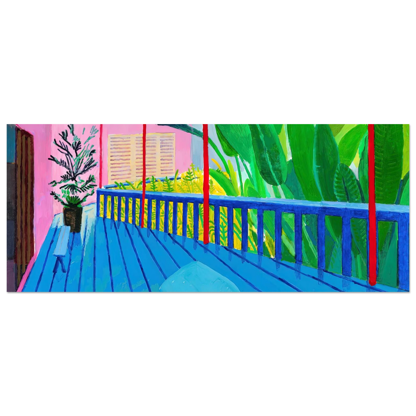 David Hockney - David Hockney Wall art - A3 (29.7 x 42  cm) - Premium Wooden Framed Poster With Fine Art Paper-canvas - Black frame