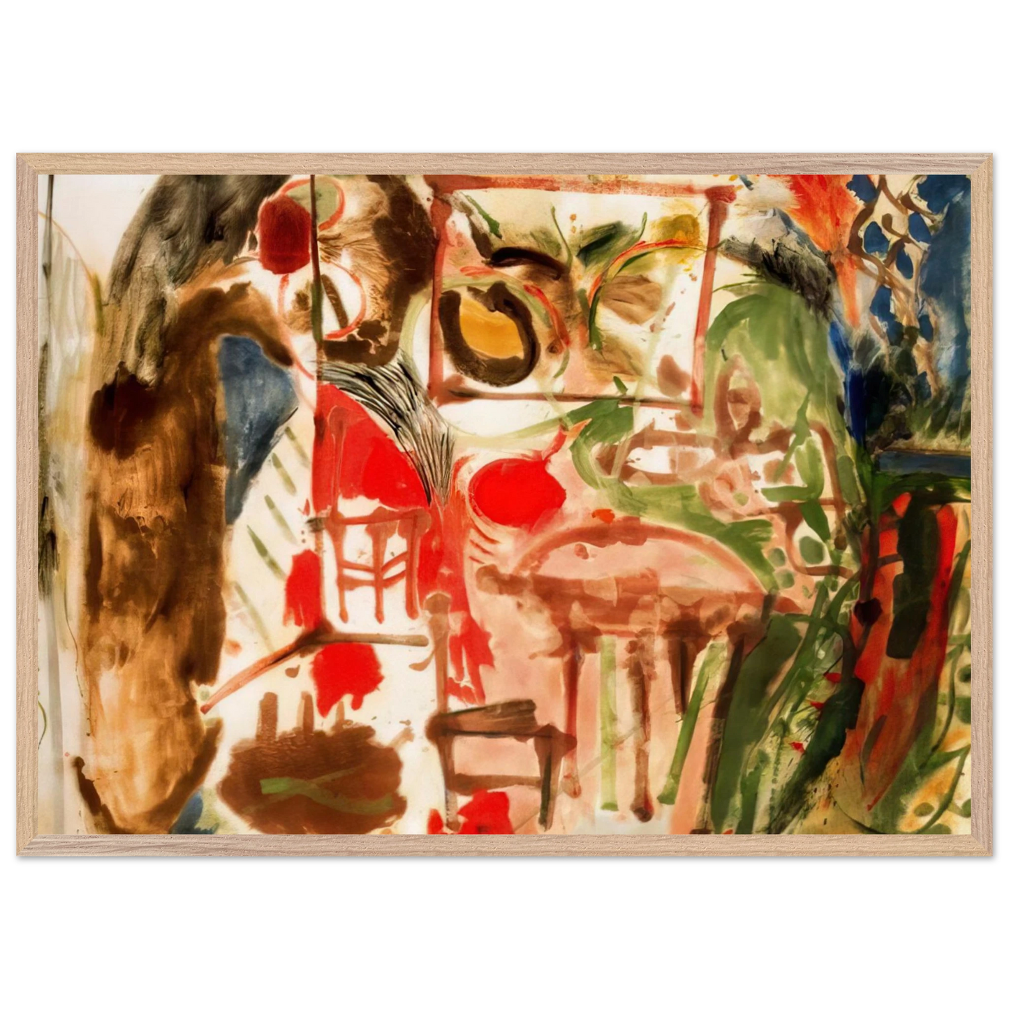 Helen Frankenthaler - Interior - 1957 Wall art - A3 (29.7 x 42  cm) - Fine Art Poster-canvas - -