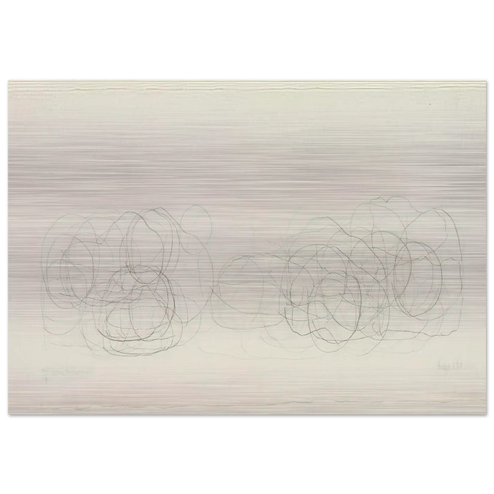 7R15 Where R=Ryoanji - 1983 - John Cage Brushed Aluminum Print - 70x100 cm / 28x40 inches | John Cage Aluminum Print | John Cage Prints