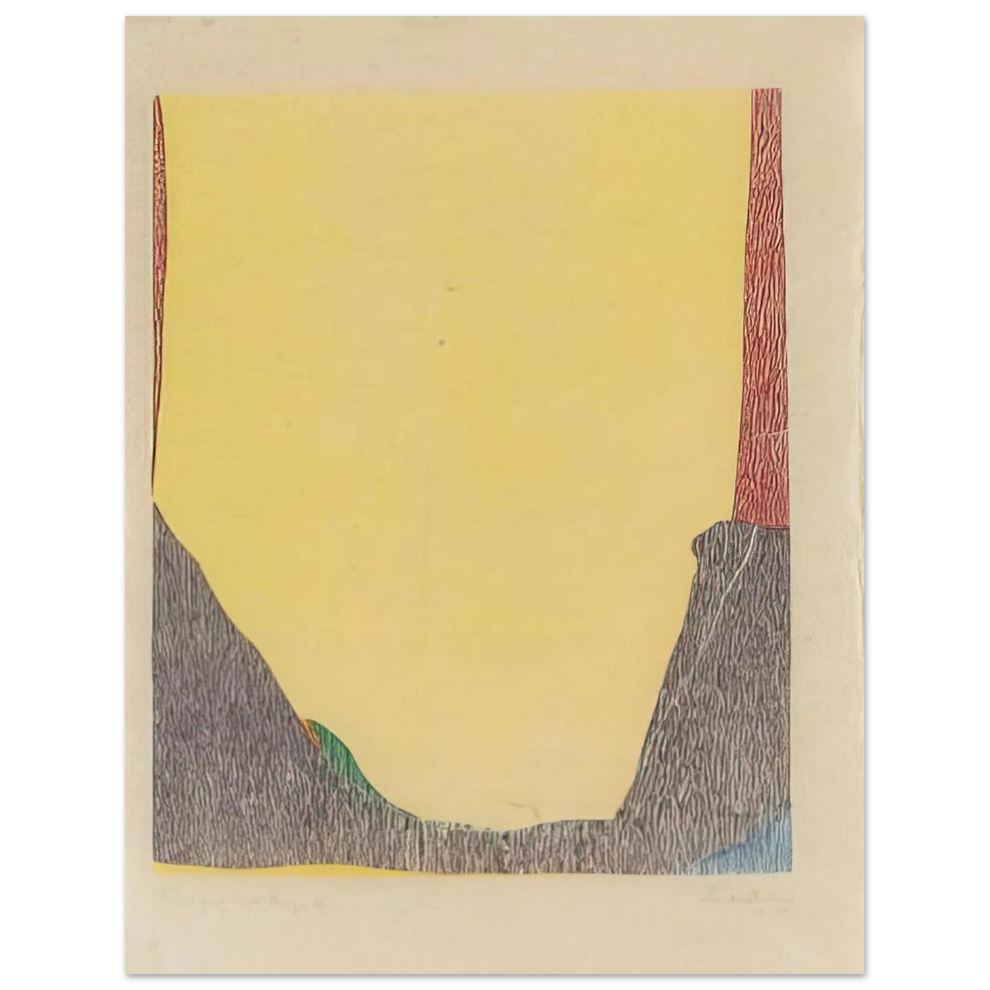 Helen Frankenthaler - East and Beyond - 1973 Wall art - 45x60 cm / 18x24 inches - Premium Wooden Framed Poster With Fine Art Paper-canvas - White frame