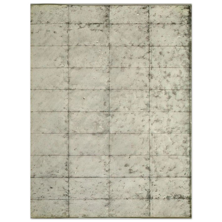 Brice Marden - Untitled Black and Cream Grid - 1964  75x100 cm / 30x40inches Fine Art Poster