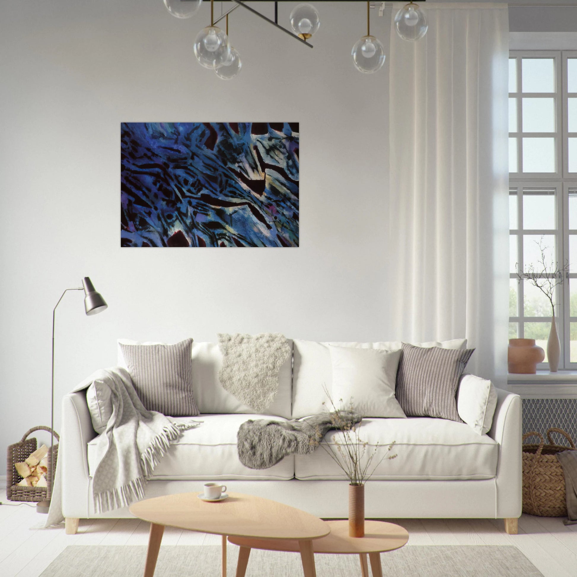 Fishes’ Sanctuary - 1969 - Alfred Manessier Brushed Aluminum Print - 70x100 cm / 28x40 inches | Alfred Manessier Aluminum Print | Alfred Manessier Prints