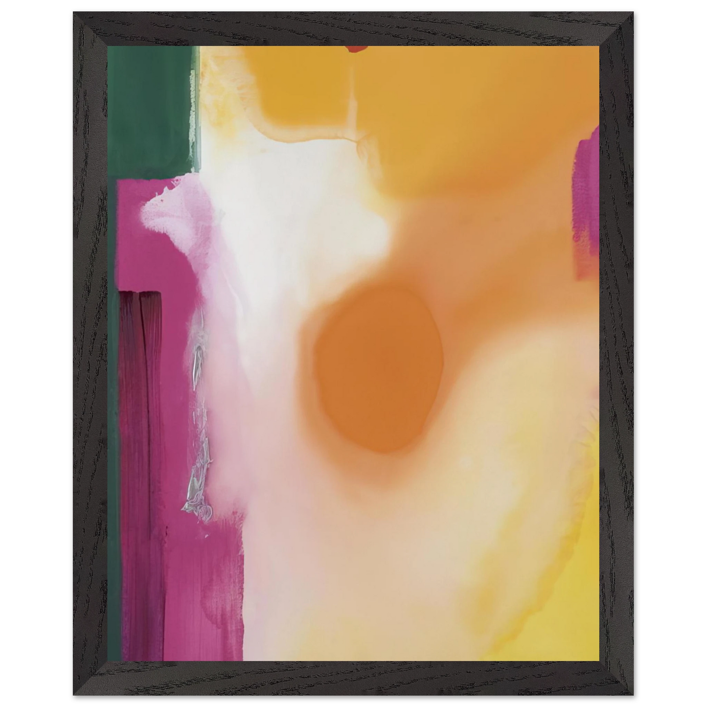 Helen Frankenthaler - Bullseye - 1989 Wall art - 30x40 cm / 12x16 inches - Premium Wooden Framed Poster With Fine Art Paper-canvas - Black frame