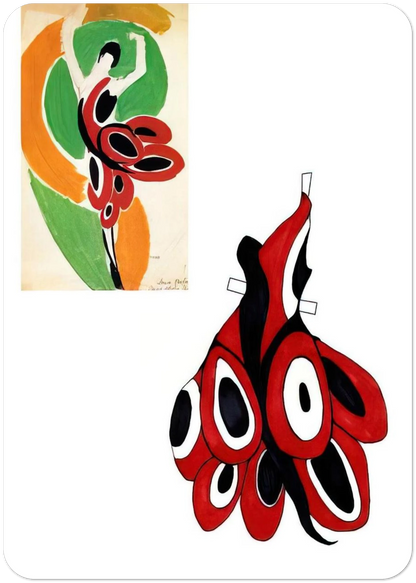 FASHION ILLUSTRATION 6 By Sonia Delaunay Pack of 10 Post Cards | Sonia Delaunay Post Cards | A6 (10.5 x 14.8 cm) - 4.1 x 5.8 inches