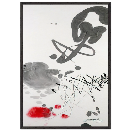 MAR 08 NO 7 2008 - Chu teh Chun 70x100 cm / 28x40 inches Framed Art Print – Black Wooden Frame
