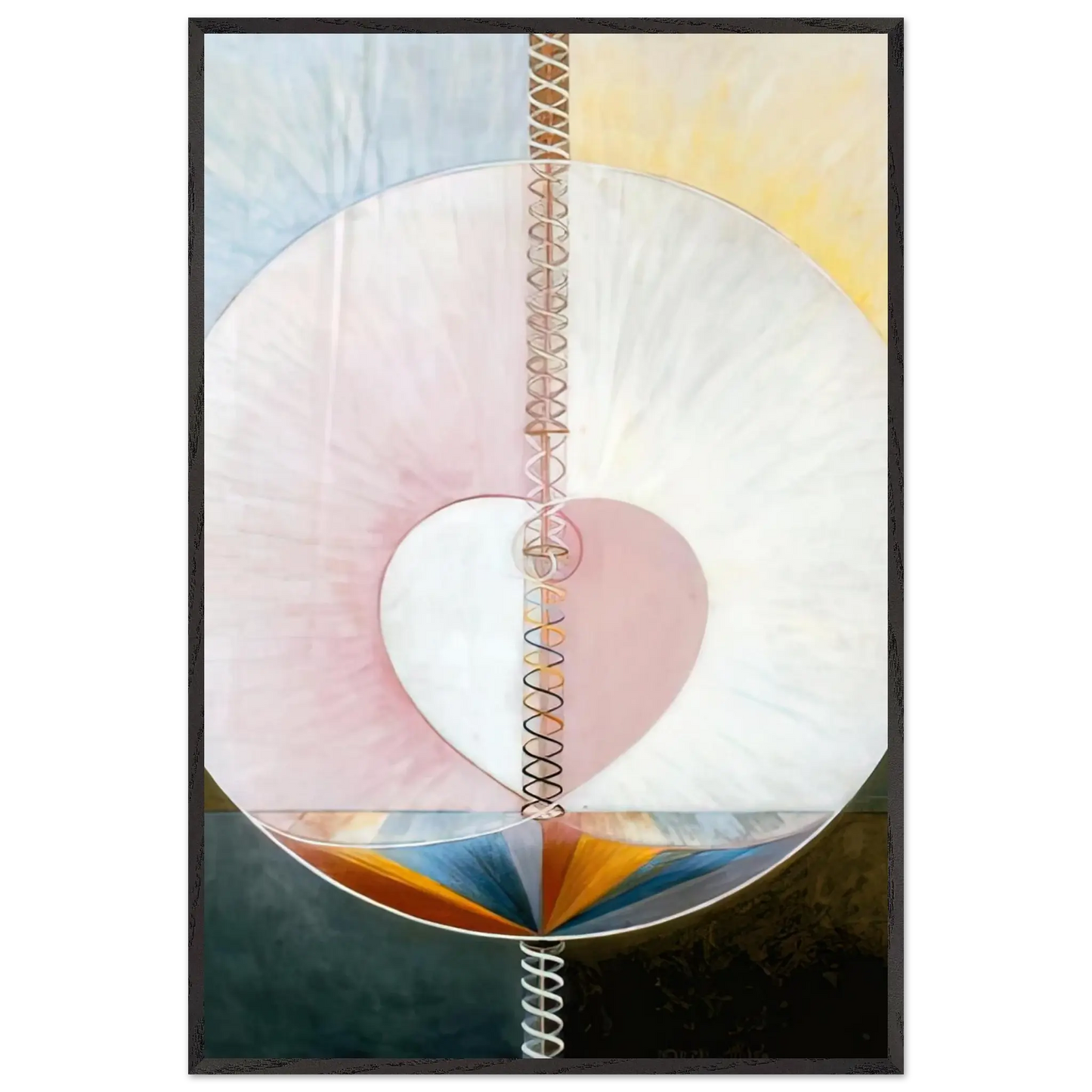 Hilma af Klint - WHAT A HUMAN BEING IS 1910 Wall art - 30x30 cm / 12x12 Inches - Fine Art Poster - -