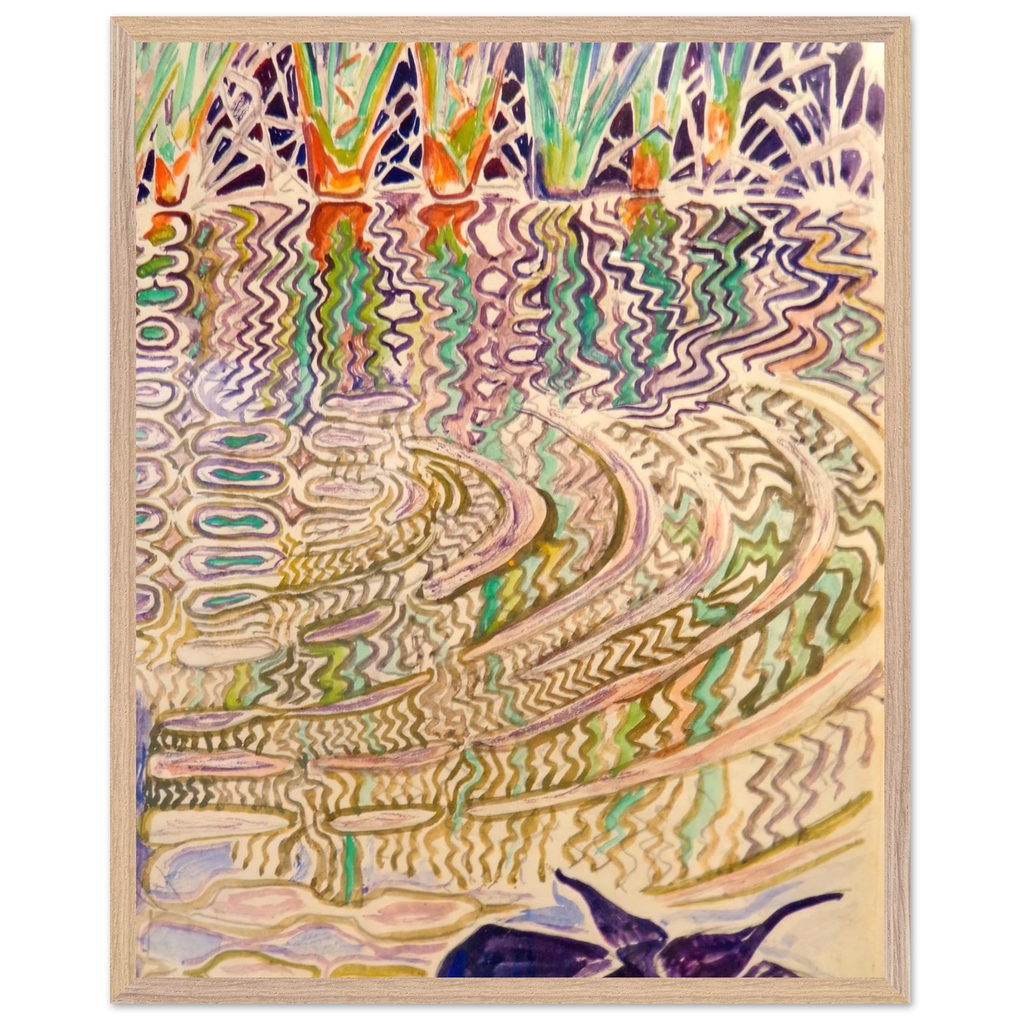 Walter Inglis Anderson - Walter Anderson Wall art - 20x25 cm / 8x10 inches - Premium Wooden Framed Poster With Fine Art Paper-canvas - White frame