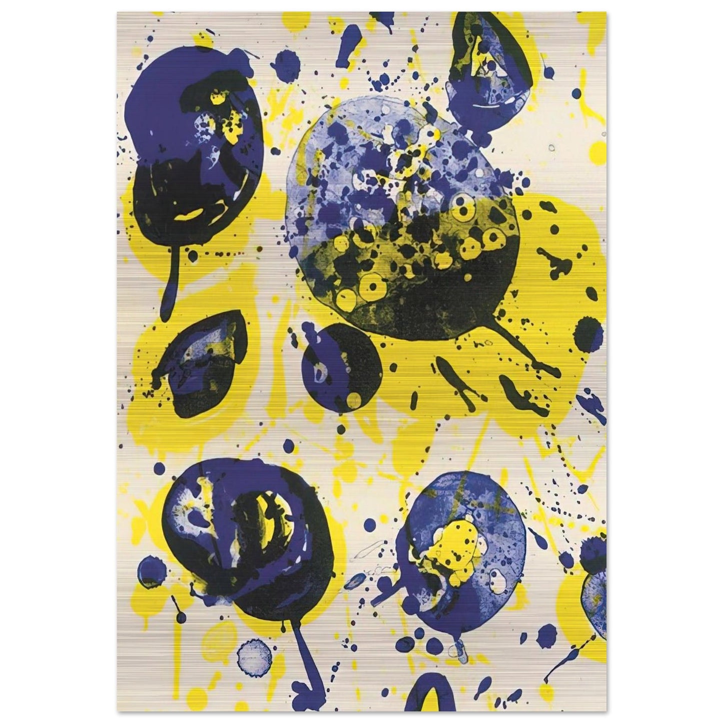 Untitled  from Pasadena Box   Lembark L61  - Sam Francis Brushed Aluminum Print - 70x100 cm / 28x40 inches | Sam Francis Aluminum Print | Sam Francis Prints