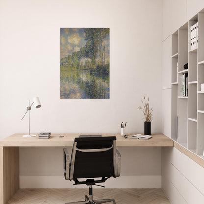 Poplars on the Epte - claude monet Brushed Aluminum Print - 70x100 cm / 28x40 inches | claude monet Aluminum Print | claude monet Prints