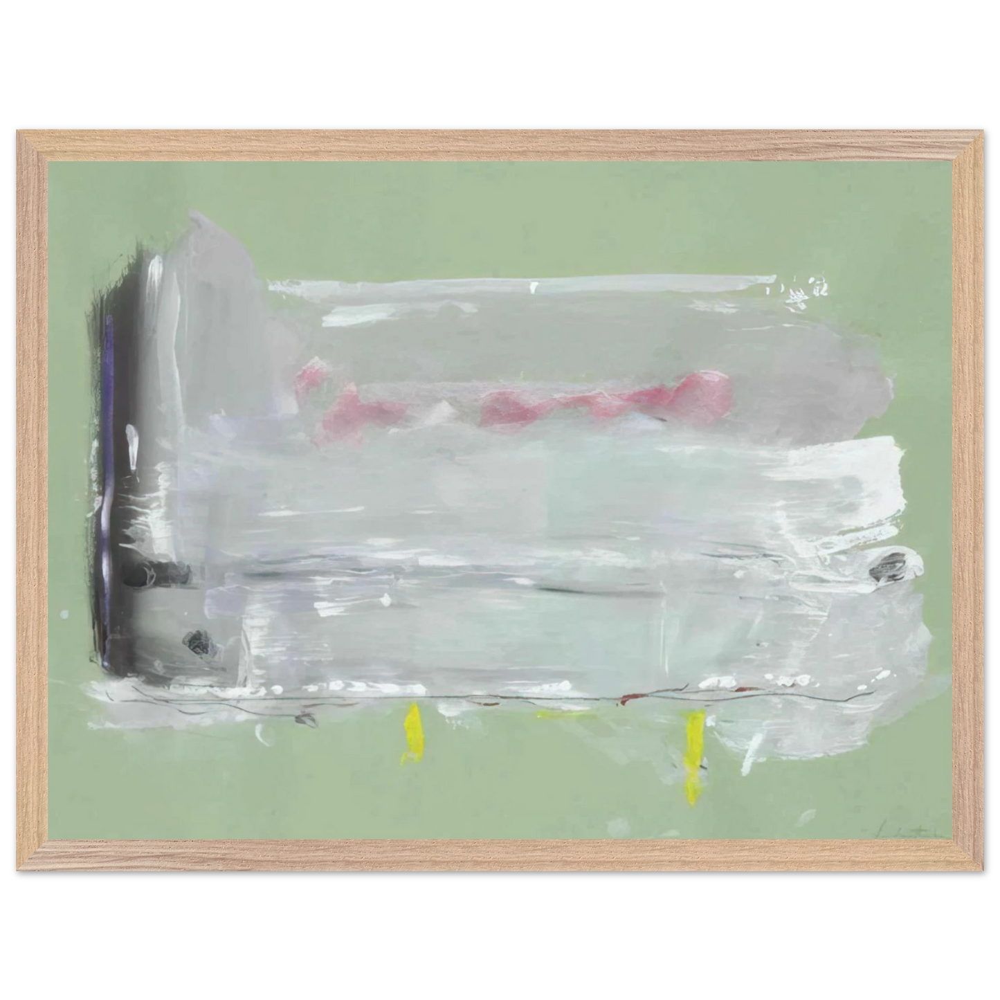 Helen Frankenthaler - Untitled - 1984 Wall art - 20x25 cm / 8x10 inches - Premium Wooden Framed Poster With Fine Art Paper-canvas - Black frame