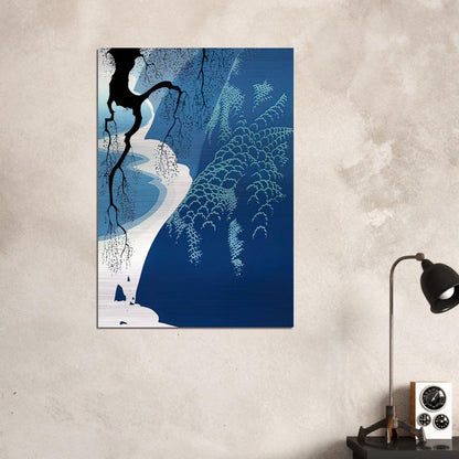 Big Sur and Branch - Eyvind Earle Brushed Aluminum Print - 70x100 cm / 28x40 inches | Eyvind Earle Aluminum Print | Eyvind Earle Prints