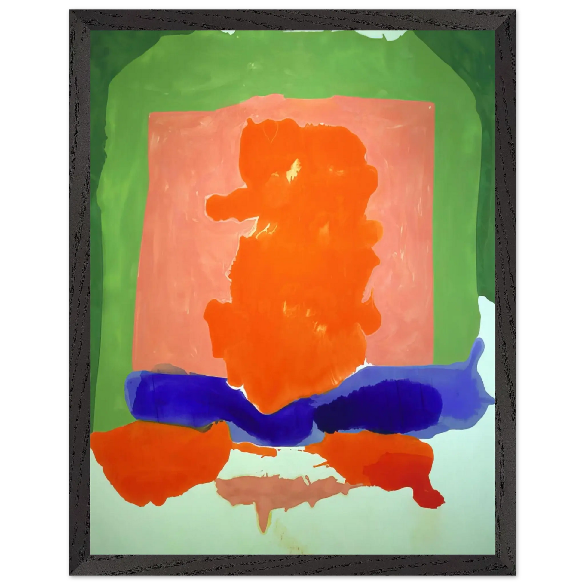 Helen Frankenthaler - Small s Paradise - 1964 Wall art - 27x35 cm / 11x14 Inches - Premium Wooden Framed Poster With Fine Art Paper - Black frame