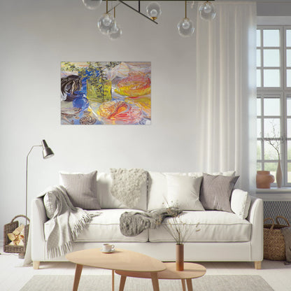 GLASS AND SHELLS 1990 - Janet Fish Brushed Aluminum Print - 70x100 cm / 28x40 inches | Janet Fish Aluminum Print | Janet Fish Prints