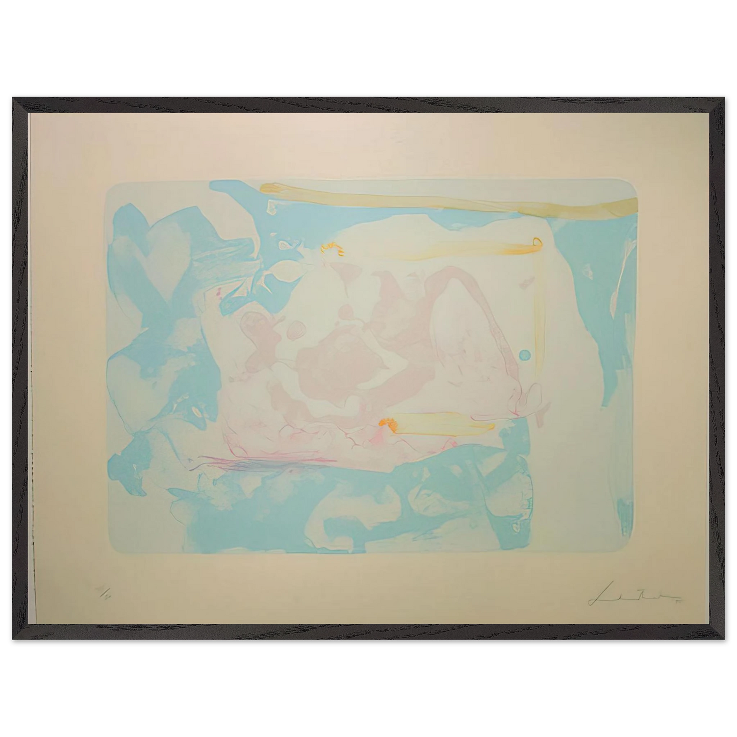 Helen Frankenthaler - Reflections III - 1995 Wall art - 28x43  cm / XL (11x17 inches) - Fine Art Poster-canvas - -