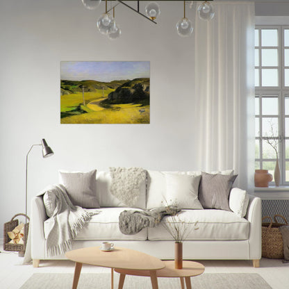 Road in Maine - Edward Hopper Brushed Aluminum Print - 70x100 cm / 28x40 inches | Edward Hopper Aluminum Print | Edward Hopper Prints