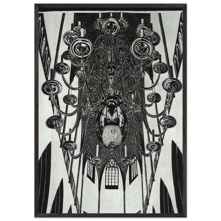 ESCHER 2 - MC Escher 70x100 cm / 28x40 inches Framed Art Print – Black Wooden Frame | Maurits Cornelis Escher Prints