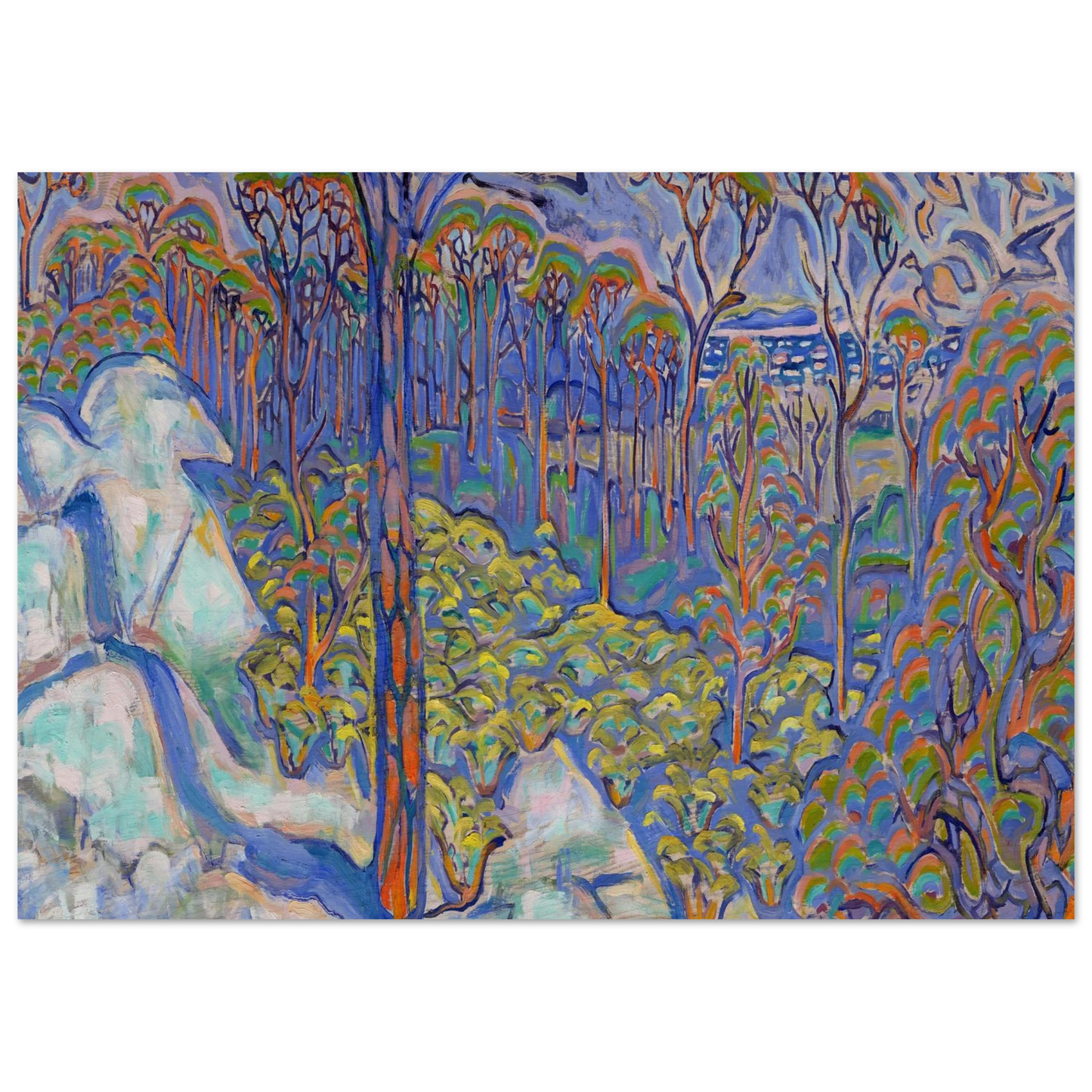 Walter Inglis Anderson - Walter Anderson Wall art - 30x45 cm / 12x18 inches - Premium Wooden Framed Poster With Fine Art Paper-canvas - White frame