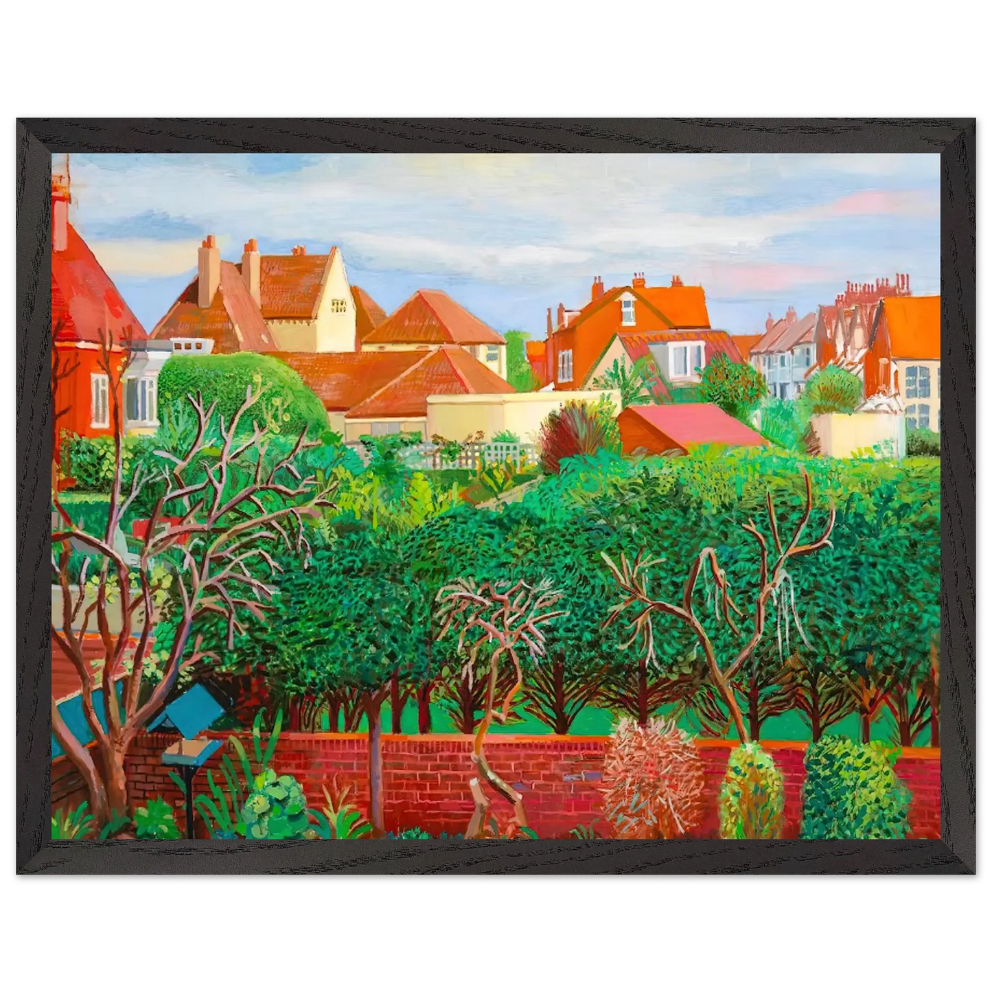 David Hockney - David Hockney Wall art - 50x70 cm / 20x28 Inches - Premium Wooden Framed Poster With Fine Art Paper - Black frame