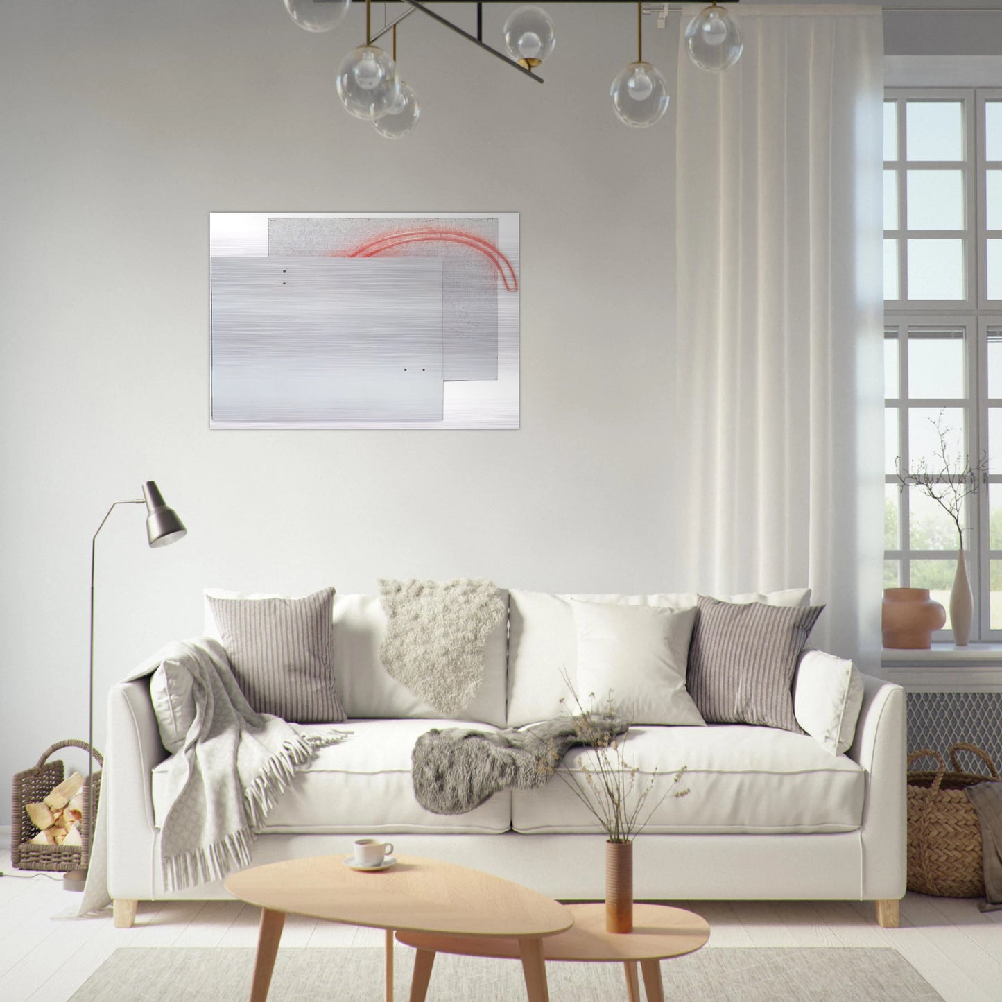 Guará's Eye - White - 1984 - Lygia Pape Brushed Aluminum Print - 70x100 cm / 28x40 inches | Lygia Pape Aluminum Print | Lygia Pape Prints