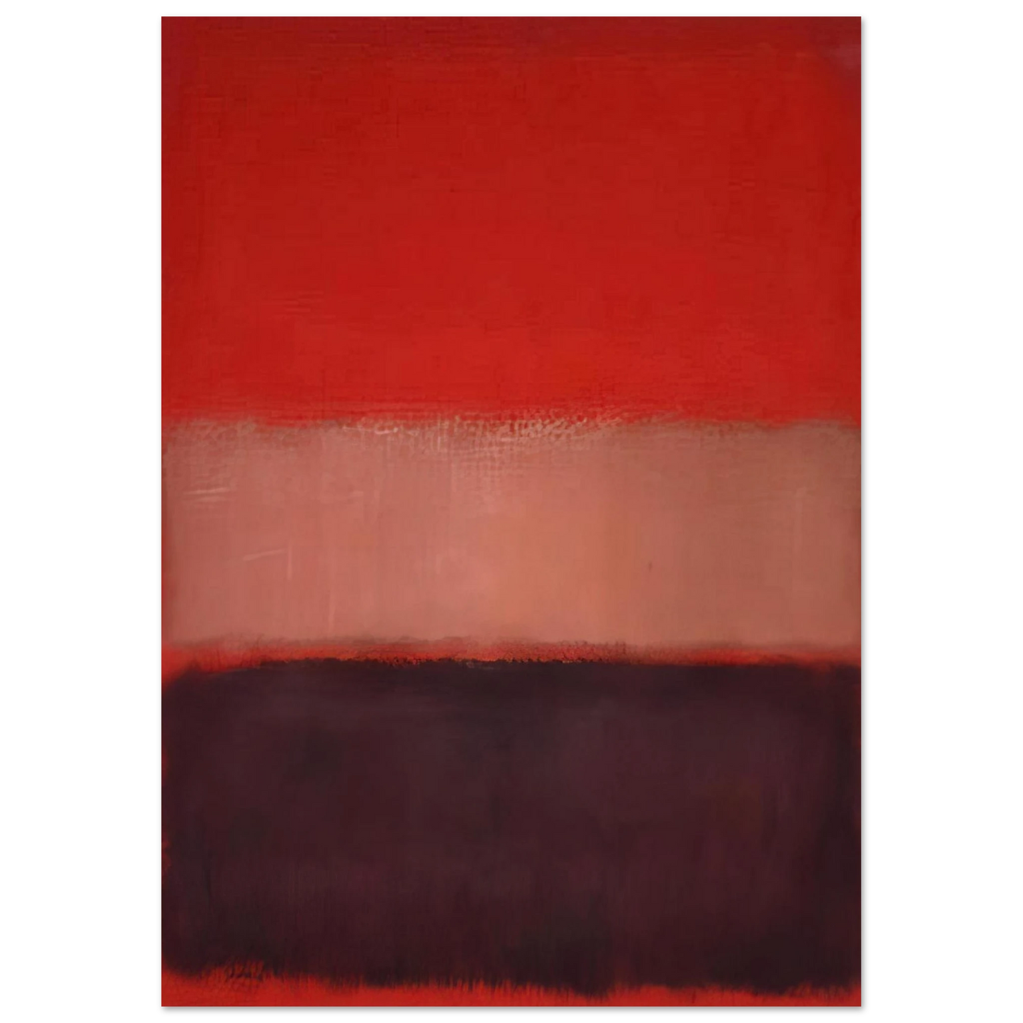 Mark Rothko - No. 46 Black, Ochre, Red Over Red - 1957 Wall Art - 30x40 cm / 12x16 inches - Premium Wooden Framed Poster With Fine Art Paper-canvas - Black frame