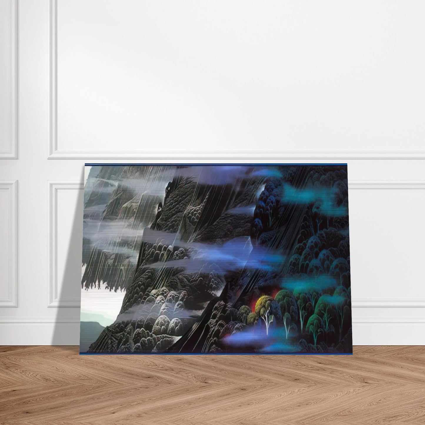 Emerald Coast - Eyvind Earle Brushed Aluminum Print - 70x100 cm / 28x40 inches | Eyvind Earle Aluminum Print | Eyvind Earle Prints